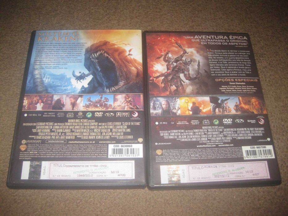 Colecção Completa em DVD "Confronto e Fúria de Titãs"