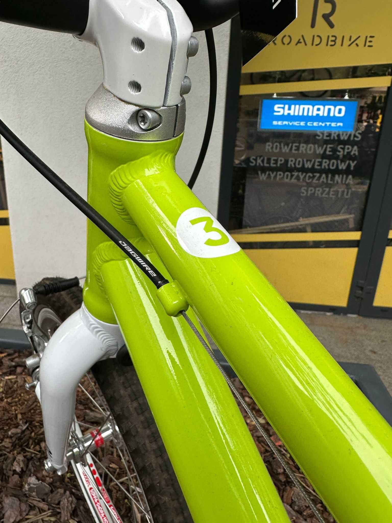 Woom 3 Lizard lime używany w stanie idealnym z nóżką