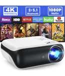 HOPVISION Projektor, Projektor Full HD 1080P 4k