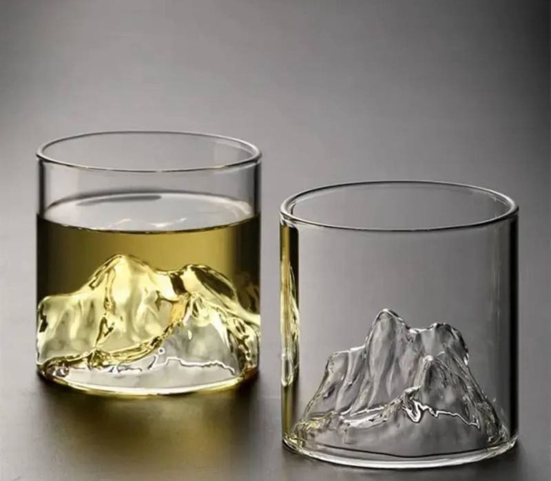 Склянки "Гірська тиша" 200 мл (набір 4шт), стакани скляні, піали чайні