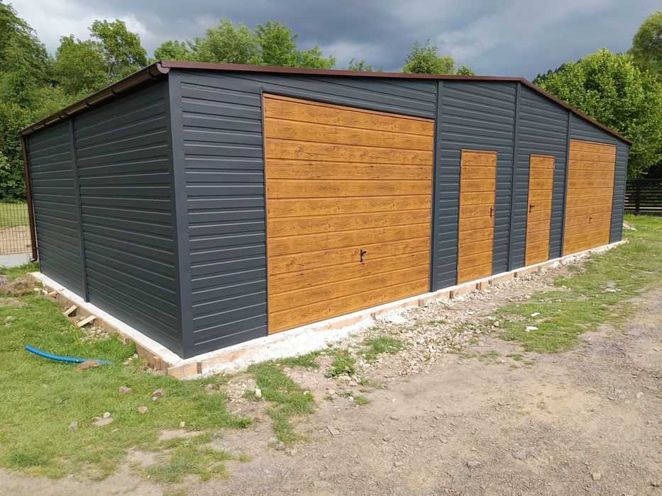 Garaż blaszany garaże blaszane garaż blaszak 12*6 profil 7*5 producent