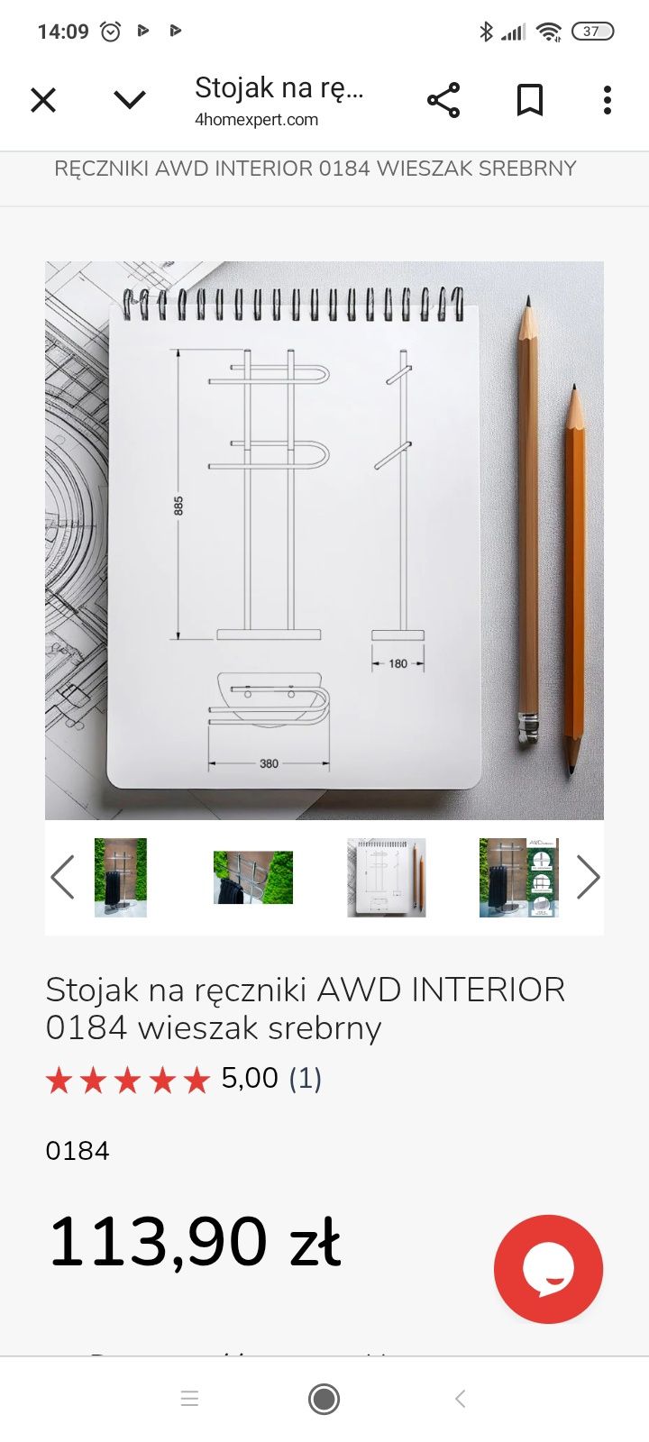 Wieszak na ręczniki stojący stabilny