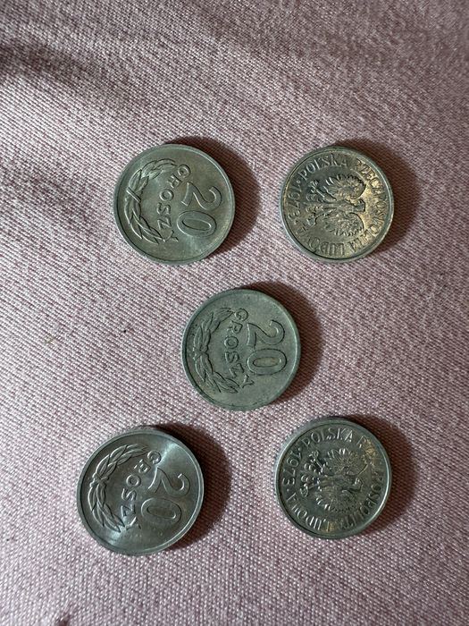 20 gr 1973r bez znaku mennicy 5monet dwie szt stan idealny