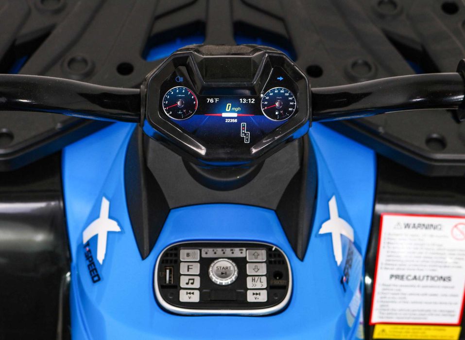 Quad XT-Speed dla dzieci Niebieski 4x80W EVA Wolny Start Radio MP3 LED