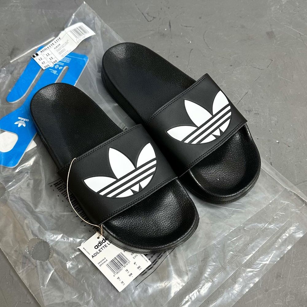 Тапочки чоловічі Adidas Adilette Lite оригінал нові чорні