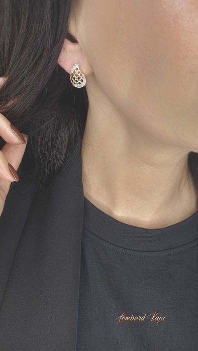 Złote kolczyki p.585/2,80g  ażurowe łezki