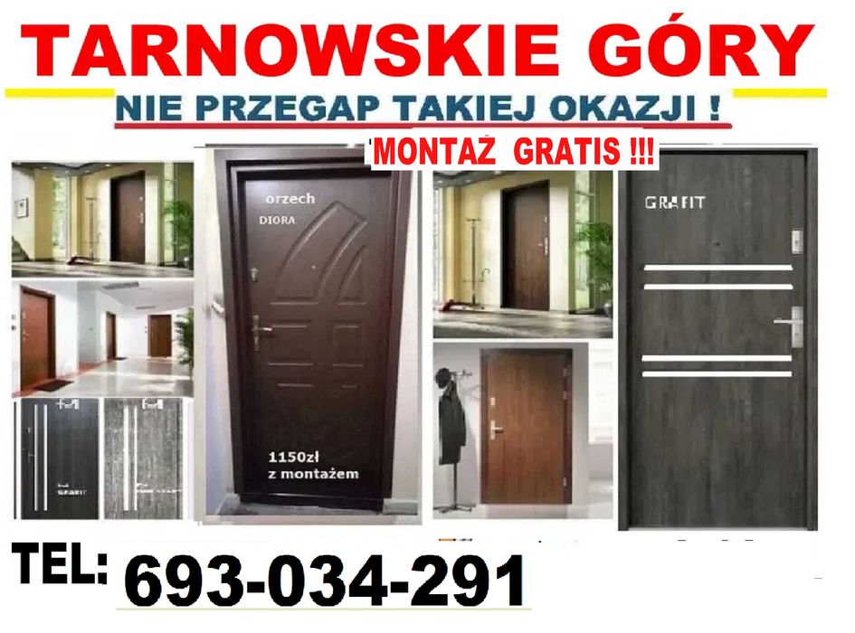 Drzwi do mieszkania WEJŚCIOWE, zewnętrzne z MONTAŻEM, wewnątrzklatkowe