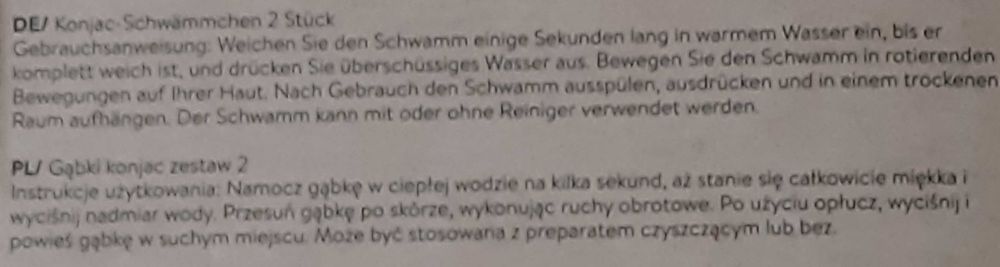 Gąbka Konjac - Zestaw 2 sztuk
