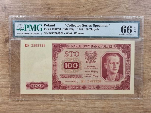 100 zł 1948 PMG 100 złotych 1948 UNC promocja