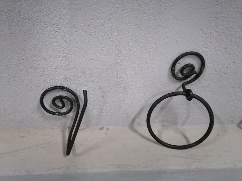 5 Suportes de Casa de banho em ferro preto fosco ! Envio Grátis