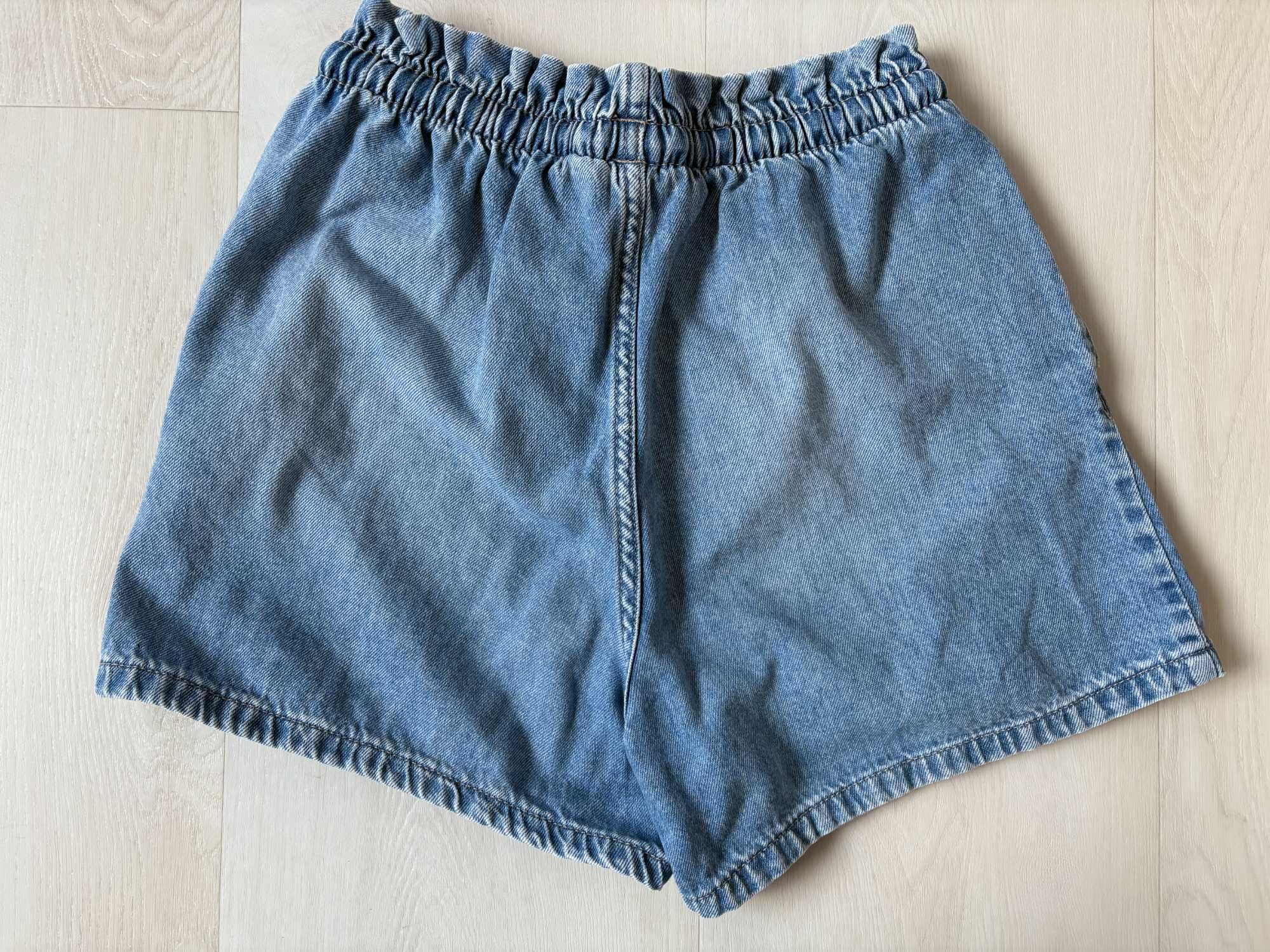 jeans szorty krótkie spodenki H&M na gumę bez zapięcia 164 jnowe 13-14