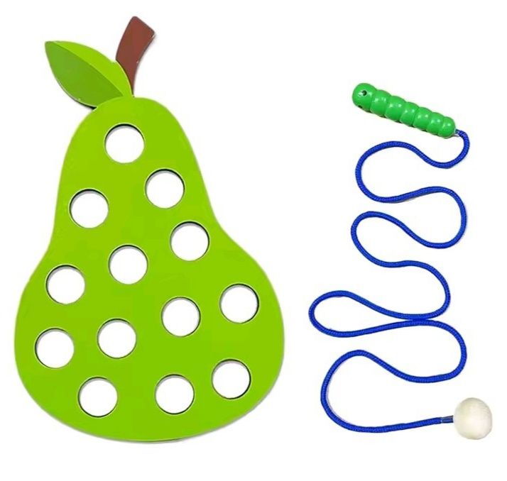 Дерев'яна іграшка зі шнурівкою