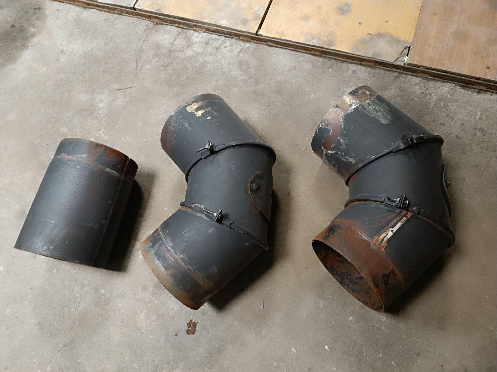 Kolana fi 200 regulowane z kielichami + rura 280mm z kielichem