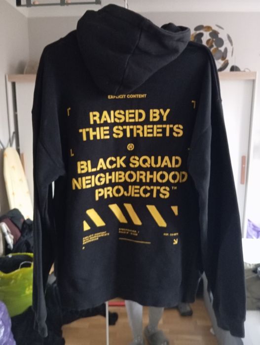 Czarna bluza z kapturem Black squad M