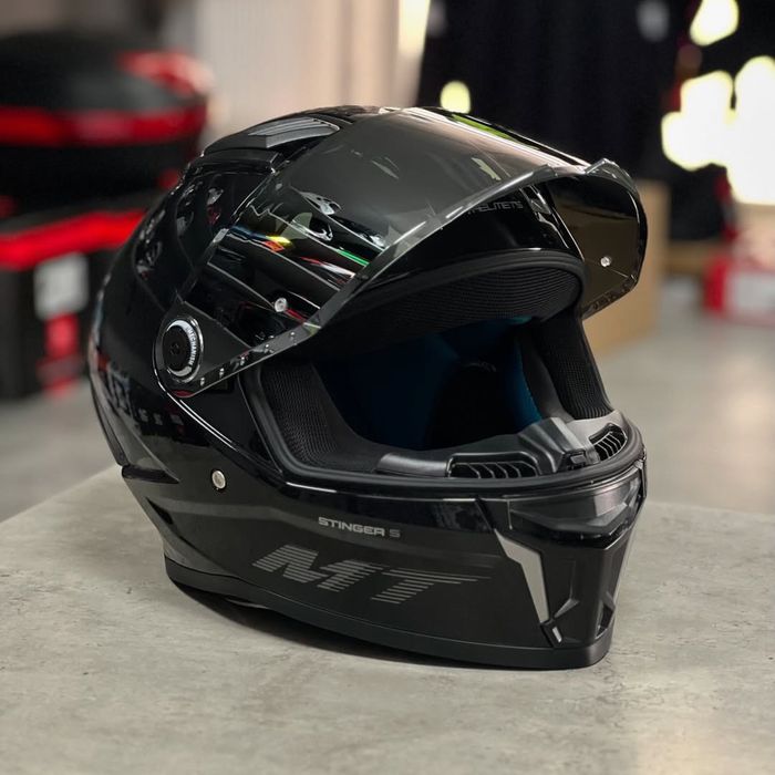Мото шолом MT helmets stinger 2 шлем мт стінгер 2 чорний глянець black