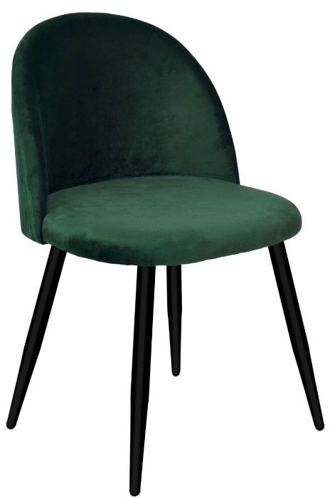 Krzesło aksamitne SOUL ciemnozielone do salonu do toaletki welur