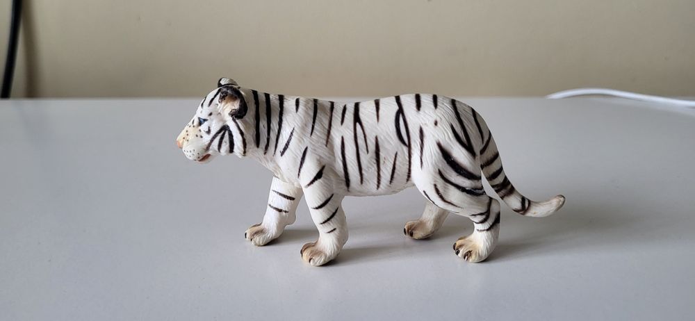 Schleich biały tygrys figurka model wycofany z 2003 r.