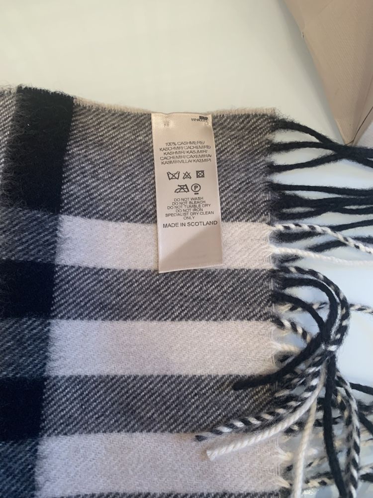 Szalik Burberry, szalik kaszmirowy Burberry -oryginał