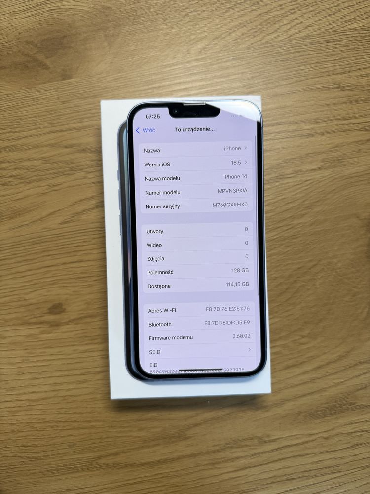 Iphone 14 128GB Niebieski - Stan Idealny!
