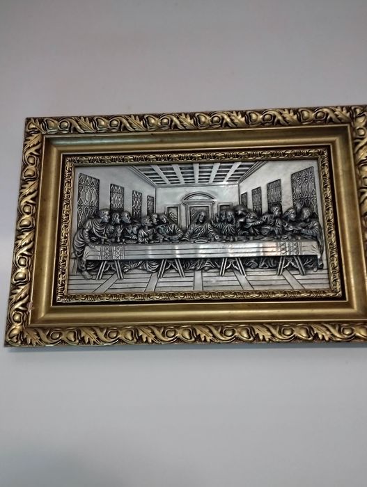 Quadro Clàssico "A ultima ceia de Cristo" em Estanho .