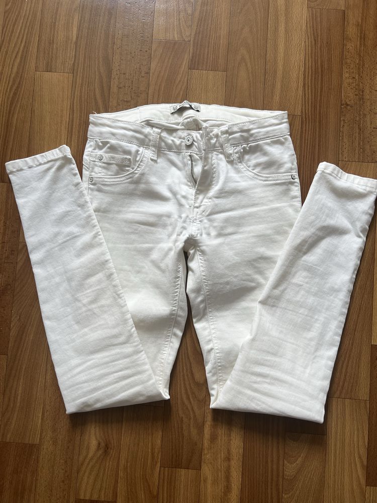 Штани pull&bear, колір білий