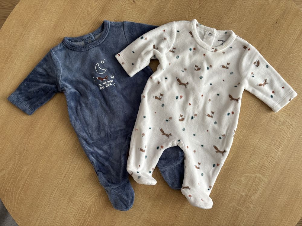 Pack 4 babygrows 0-1 mes da Vertbaudet