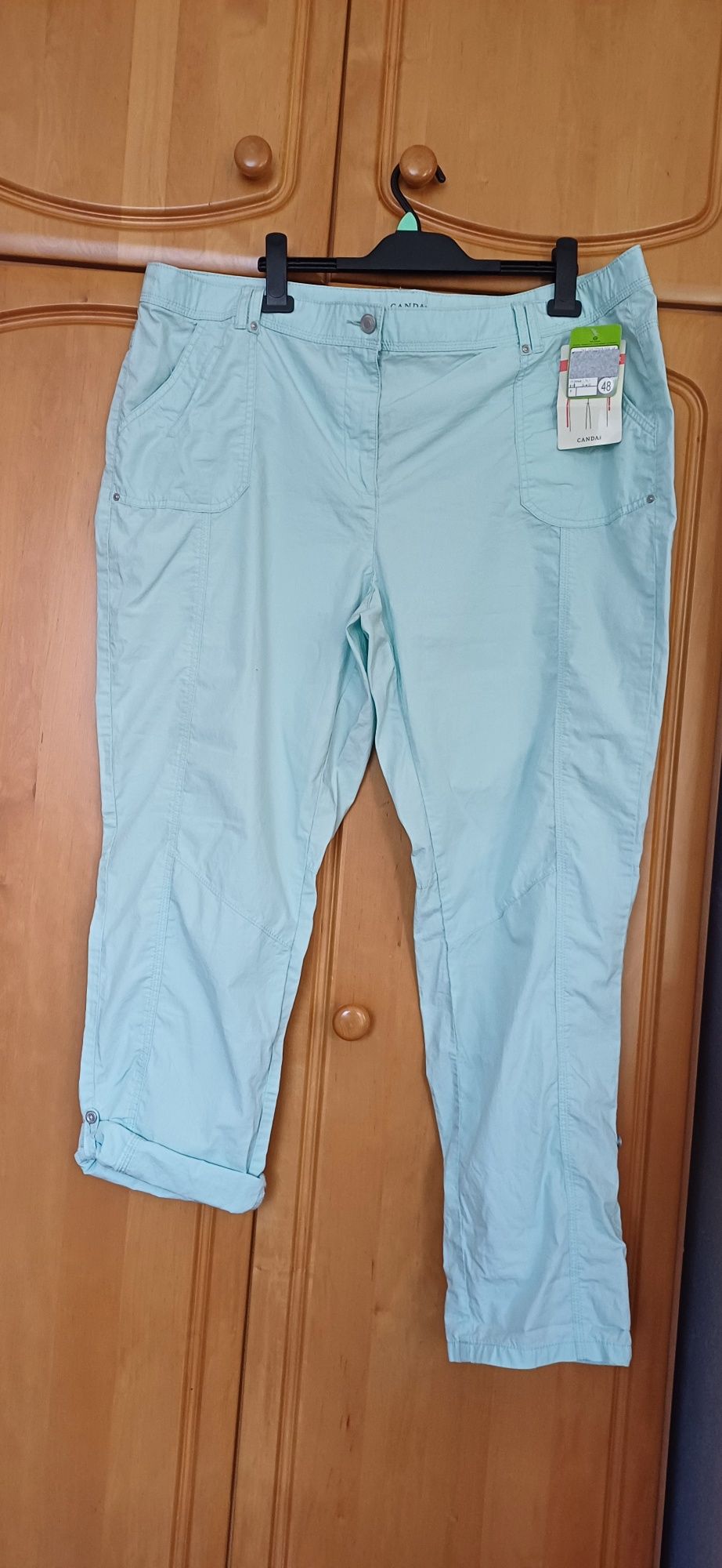 Spodniez metką  na lato R 48. Pas 100cm dł 108
