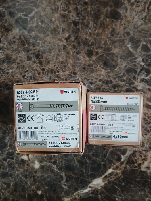 Wkrety wurth ocynkowane