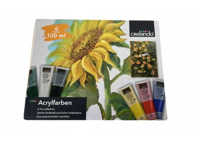 Акрилові фарби crelando 6 тюбиків по 100 мл /S