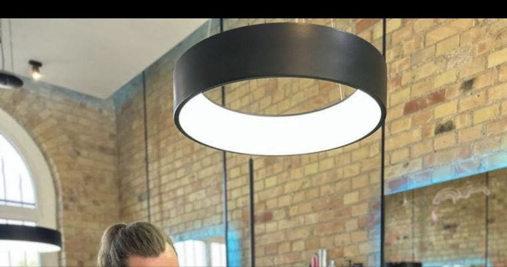 4 sztuki - Lampa sufitowa wisząca żyrandol LED 60cm okrągła + pilot