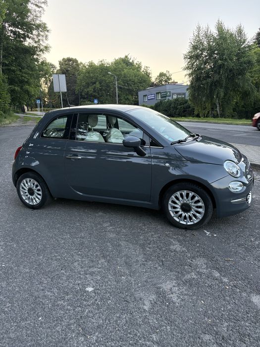 Fiat 500 lounge 1.2 benzyna 2019r klima , szklany dach, led , carplay