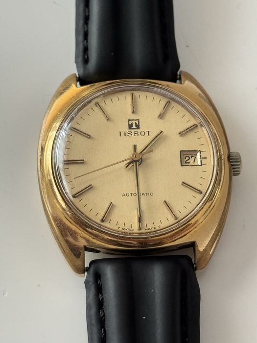 Zegarek męski Tissot Automatic, złocony, duży wymiary 38/42mm