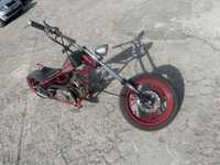 Mini Chopper motocykl 125 replika czarna wdowa