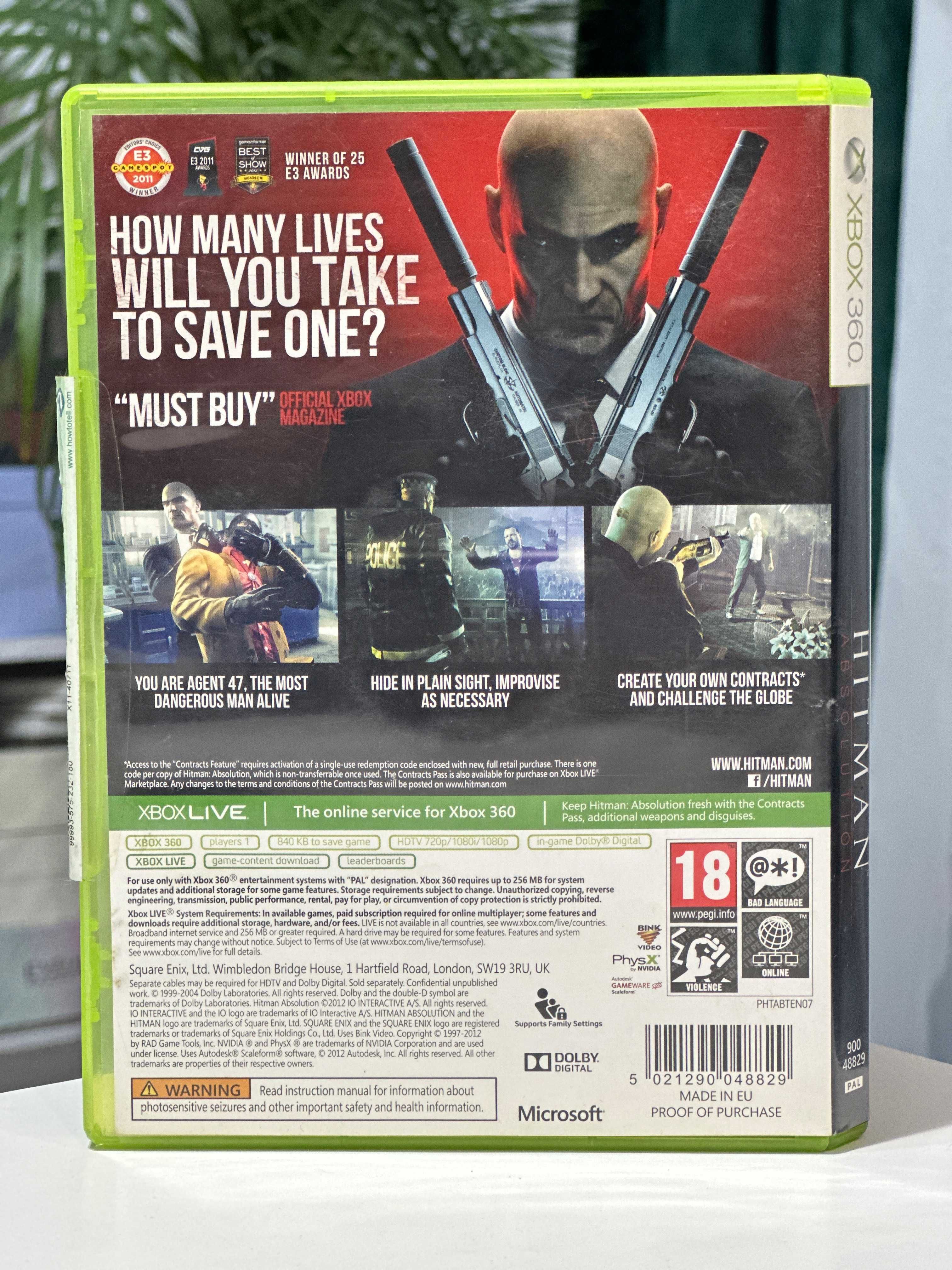 Gra Xbox 360 Hitman Aboslution