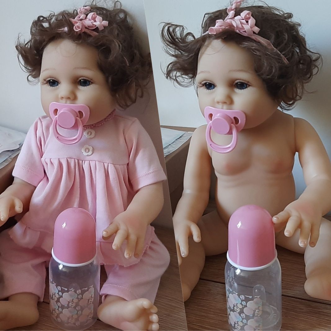 Оригинальная кукла reborn beby Dol 48 см.Врощенные волосы.Силикон.