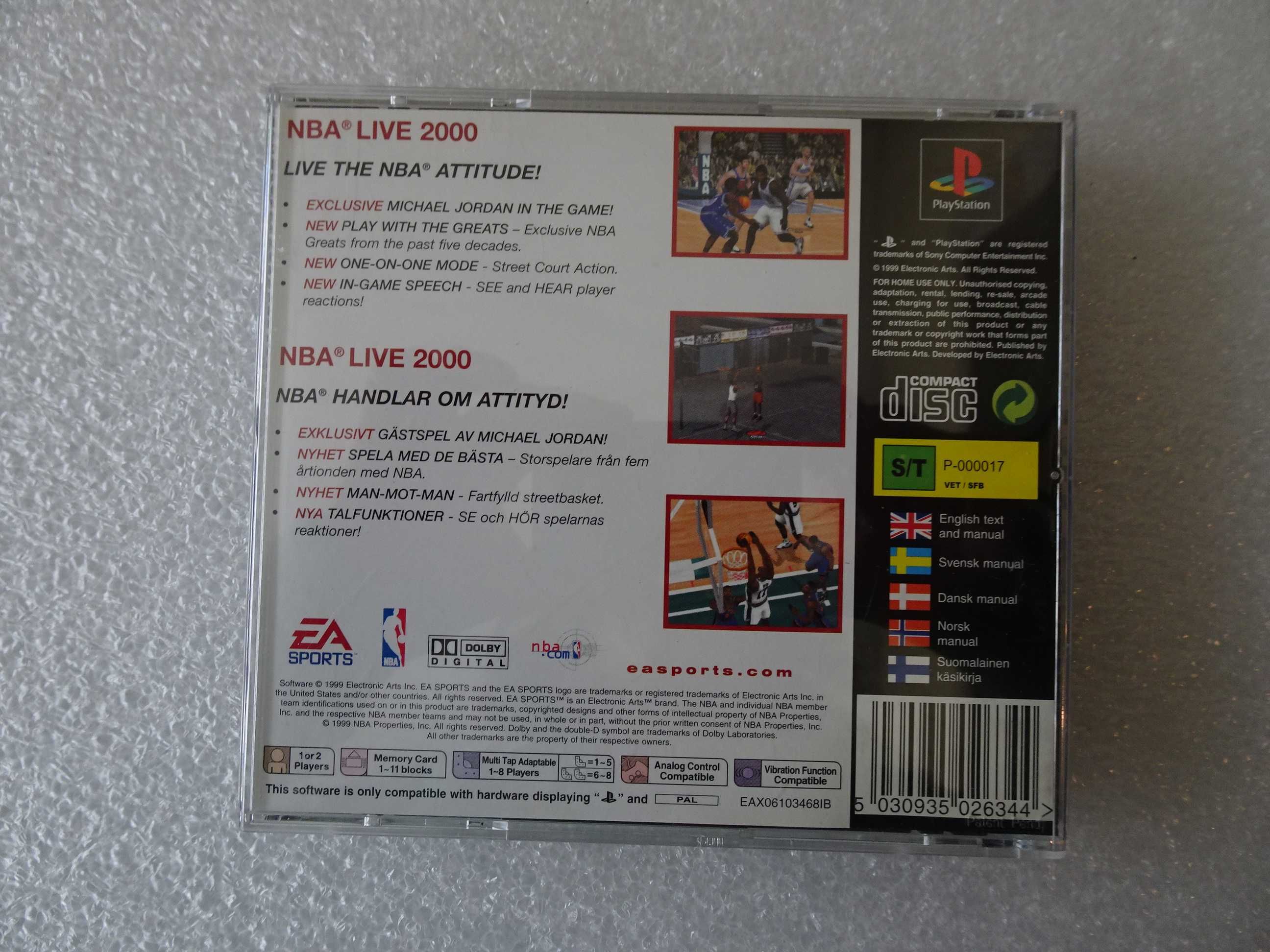 Jogo Playstation 1 - PS1 - NBA Live 2000