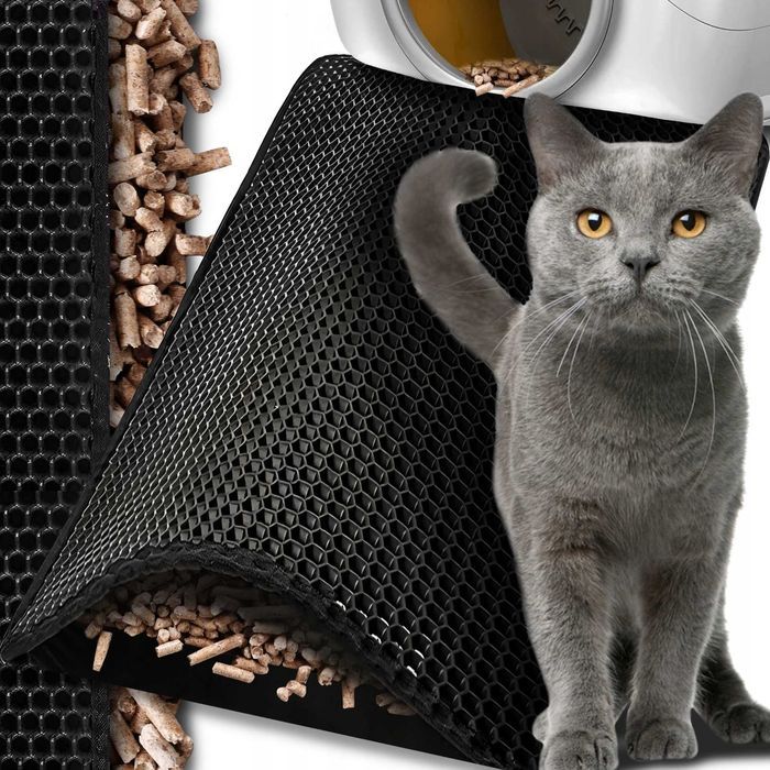 MATA WYCIERACZKA POD KUWETĘ Dla Kota Dywanik Podkładka DUŻA 60x45 cm