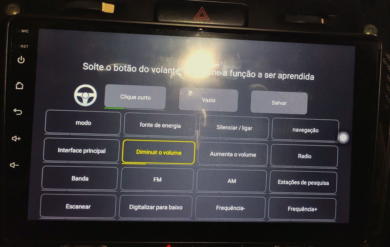 Rádio Android 12 de 9 polegadas