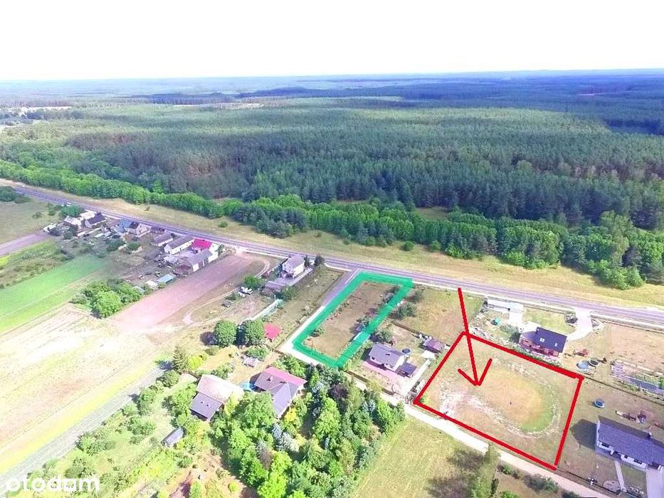 Działka przy lesie Ludzisławice