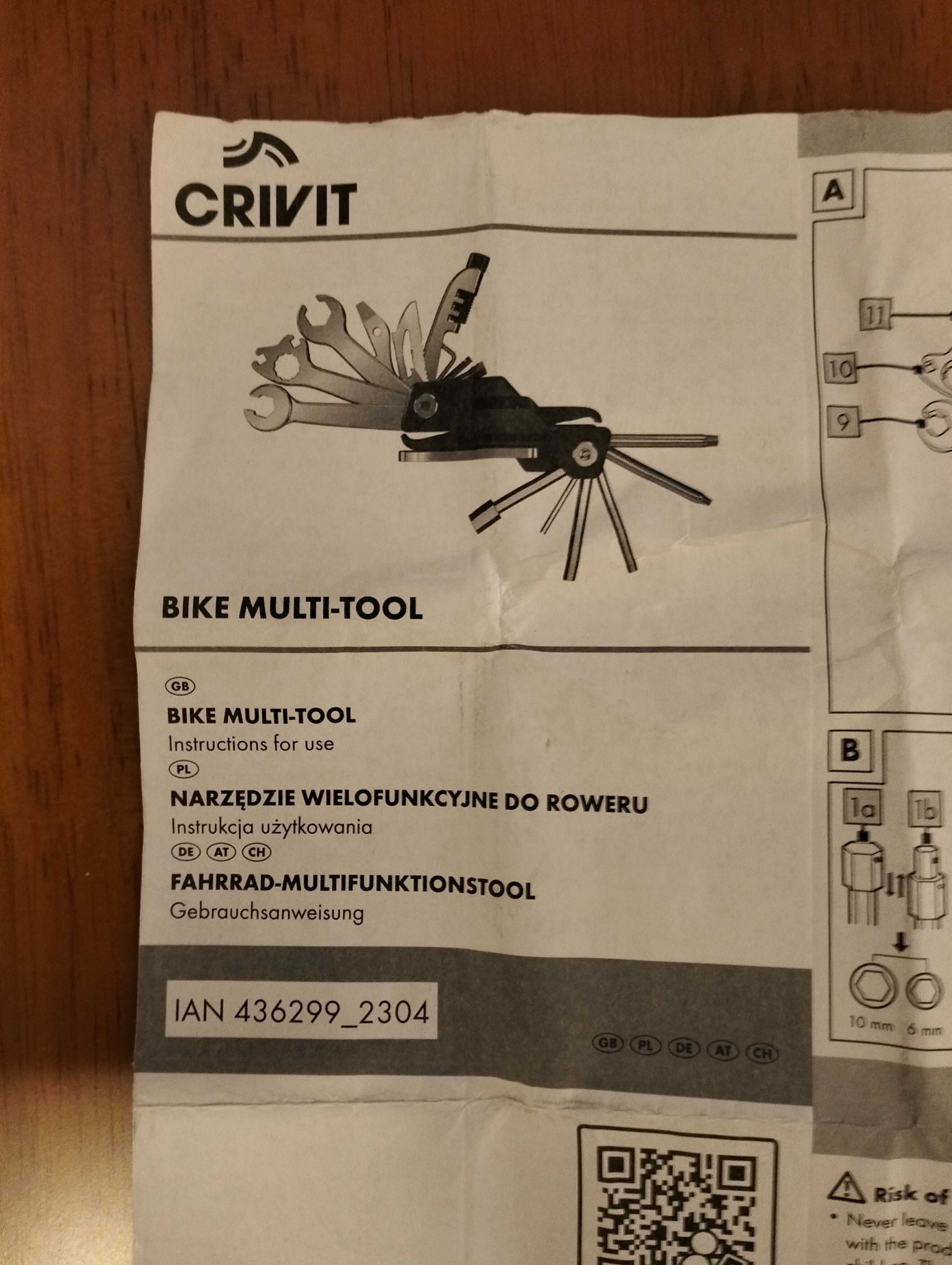 crivit wielofunkcyjne narzedzie rowerowe etui