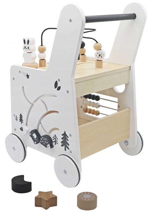 Drewniany Chodzik - kostka edukacyjna 6w1 Bobo-San