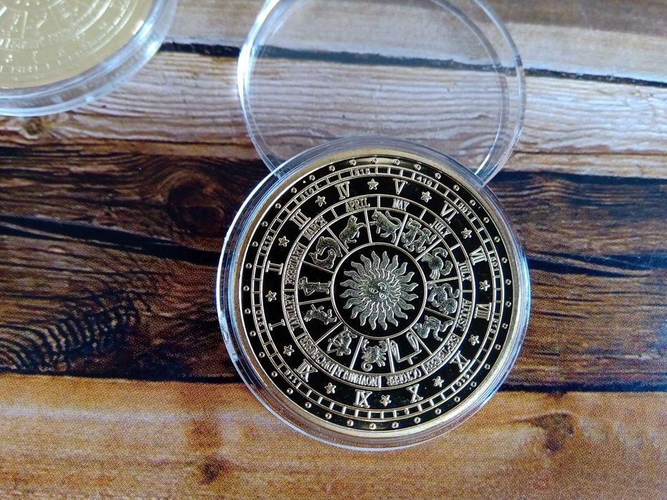 Złota moneta Konstelacja/Wszechświat/Tarot. Piękna! Jedyna taka!