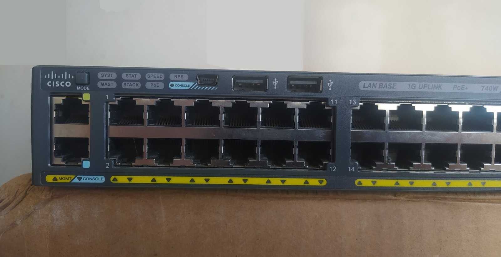 коммутатор гигабитный Cisco 2960X-48FPS PoE+ 740W ПОЕ