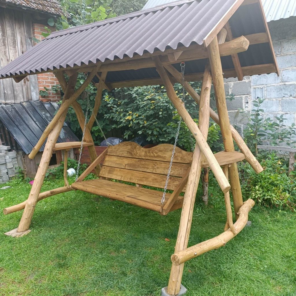 Huśtawka ogrodowa akacja daszek