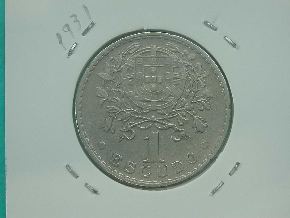 1191 - República: 1 escudo 1931 alpaca, acima da média, por 15,00