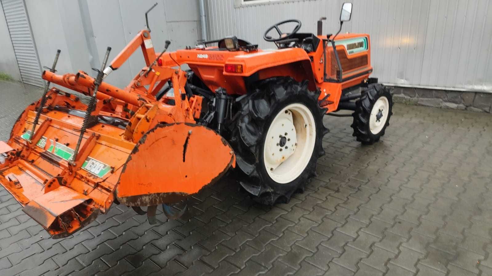 Japoński Traktor ciągnik HINOMOTO N249 4x4 + glebogryzarka 28km Rewers