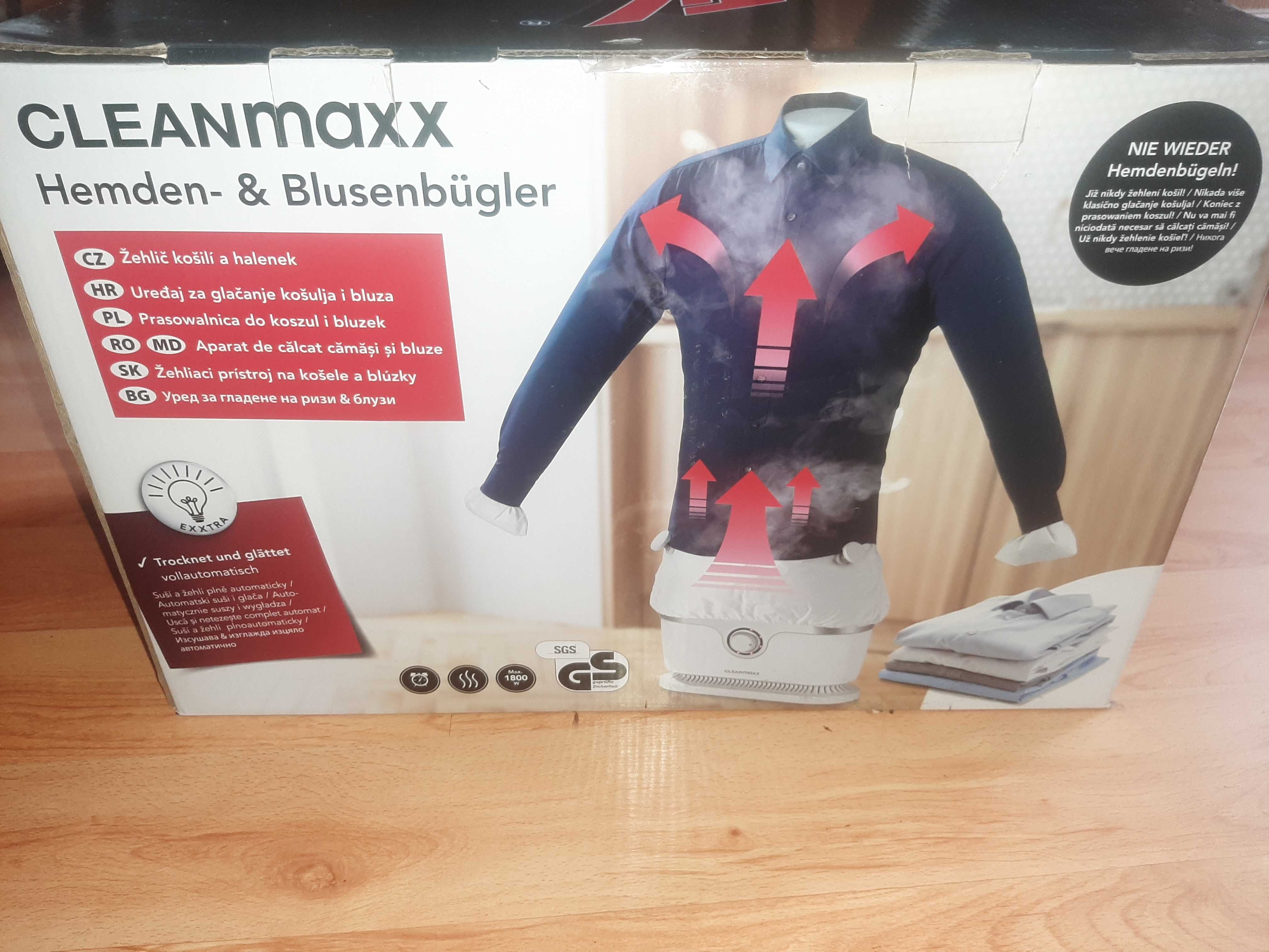 Żelazko parowe maszyna prasowania 
koszul Cleanmax prasowalnica
