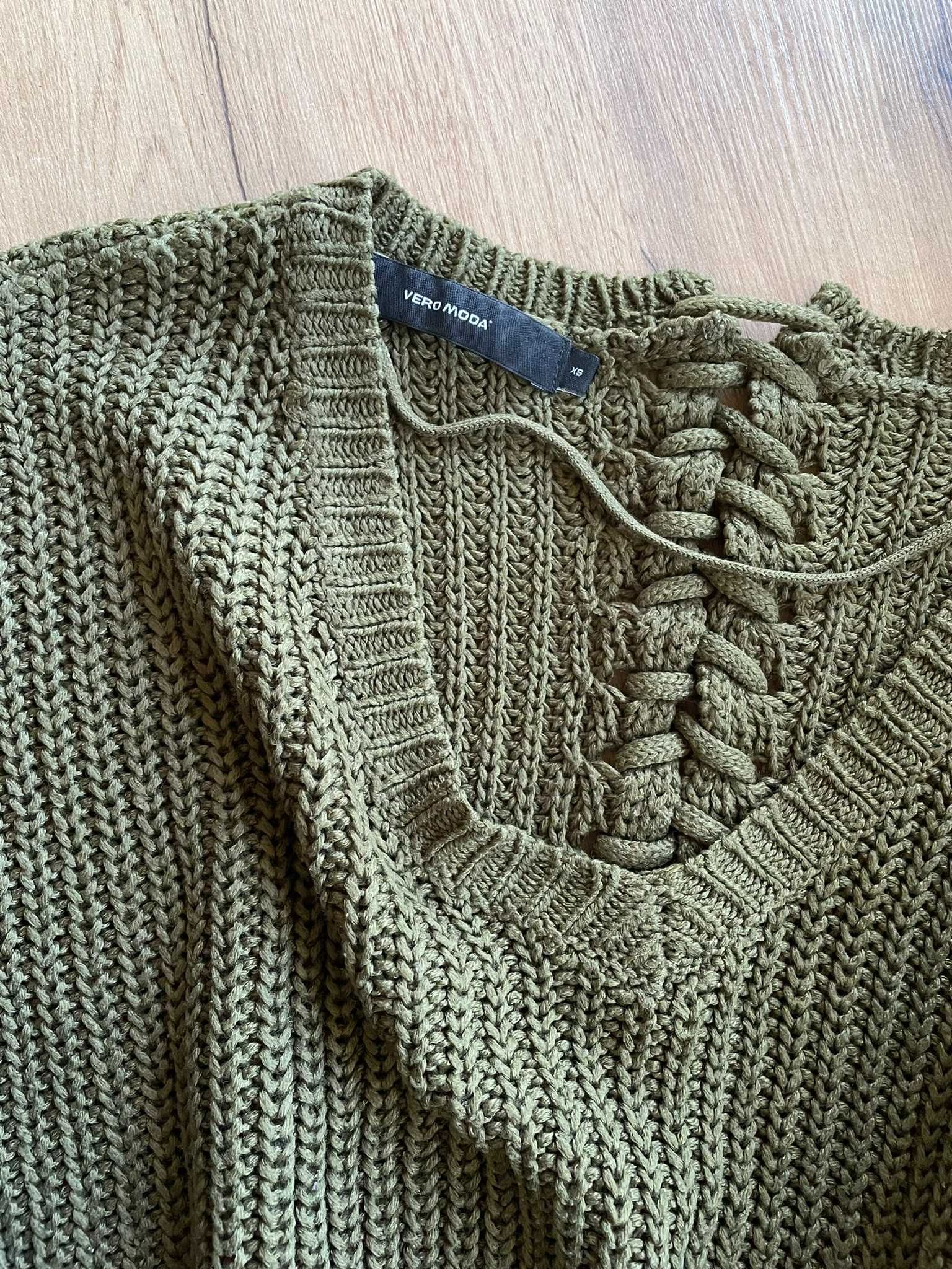 Damski sweter z wiązaniem Vero Moda, rozmiar XS.