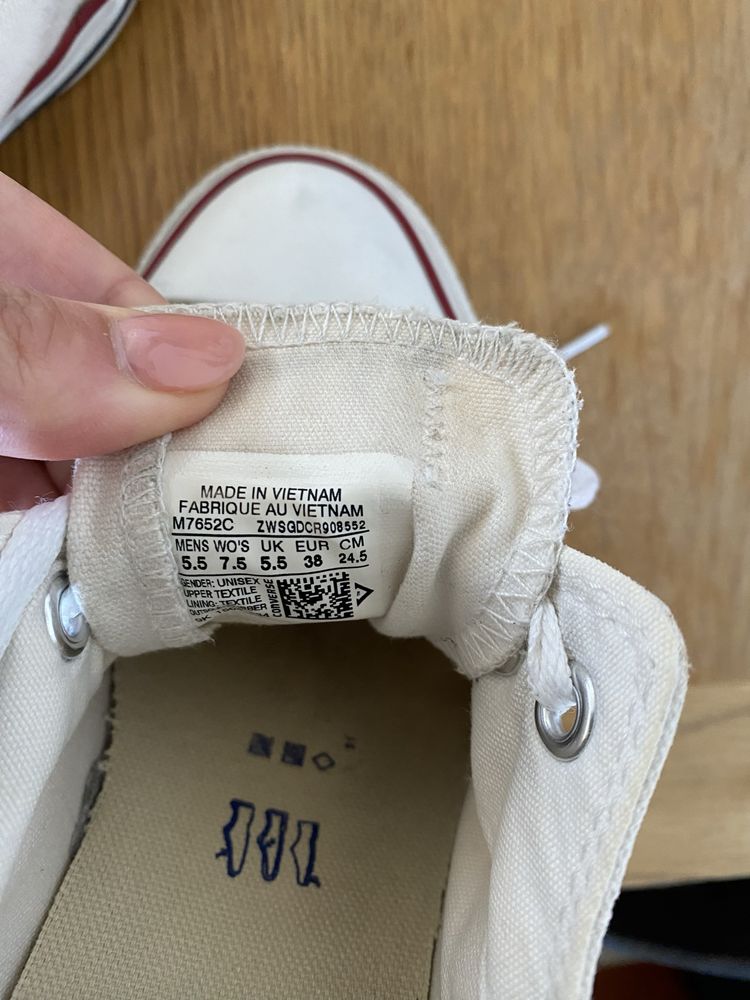 Białe Converse all star rozmiar 38   5,5
