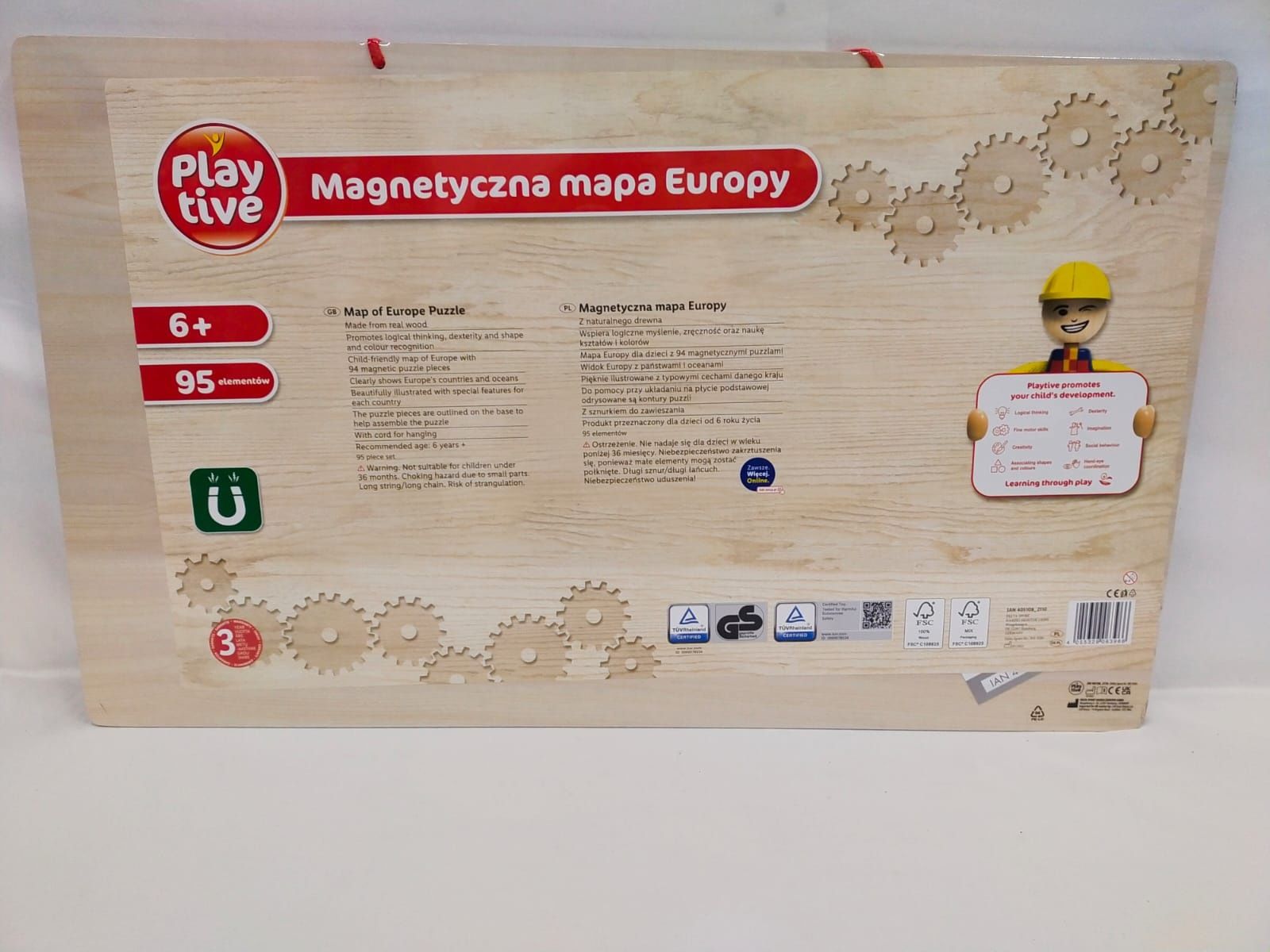 Magnetyczna mapa Europy Play Tive